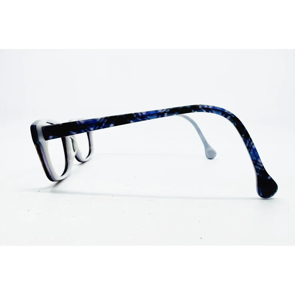 Lisa Loeb Eyewear Eyeglasses Womens Blue Indigo Tartan Tick Tack Toe 4 47-15-125